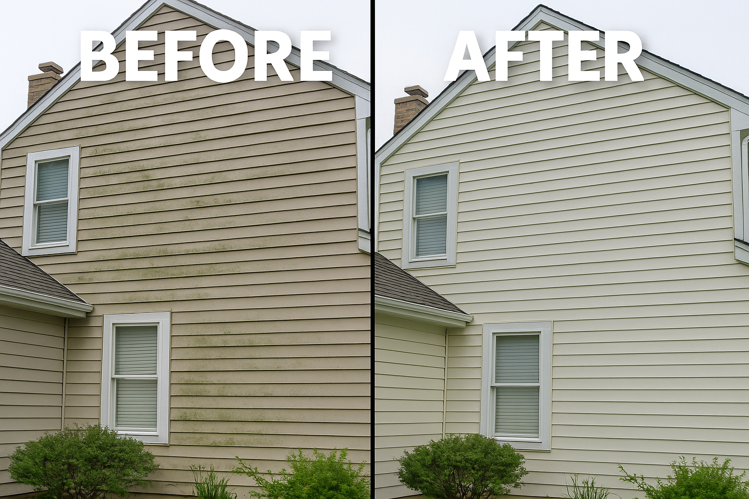 Before House Washing Siding Lansing MI